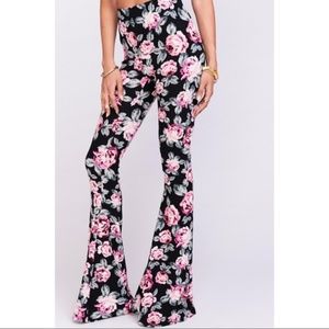 SHOW ME YOUR MUMU Floral Bam Bam Bell Pants 0-2 XS